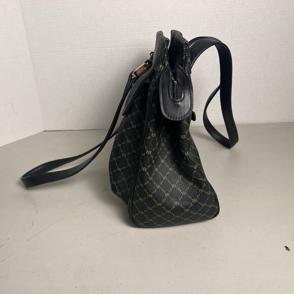 Rioni Chelsea Black Leather Purse Shoulder Bag Organizer Handbag Italian $290 - Picture 4 of 16